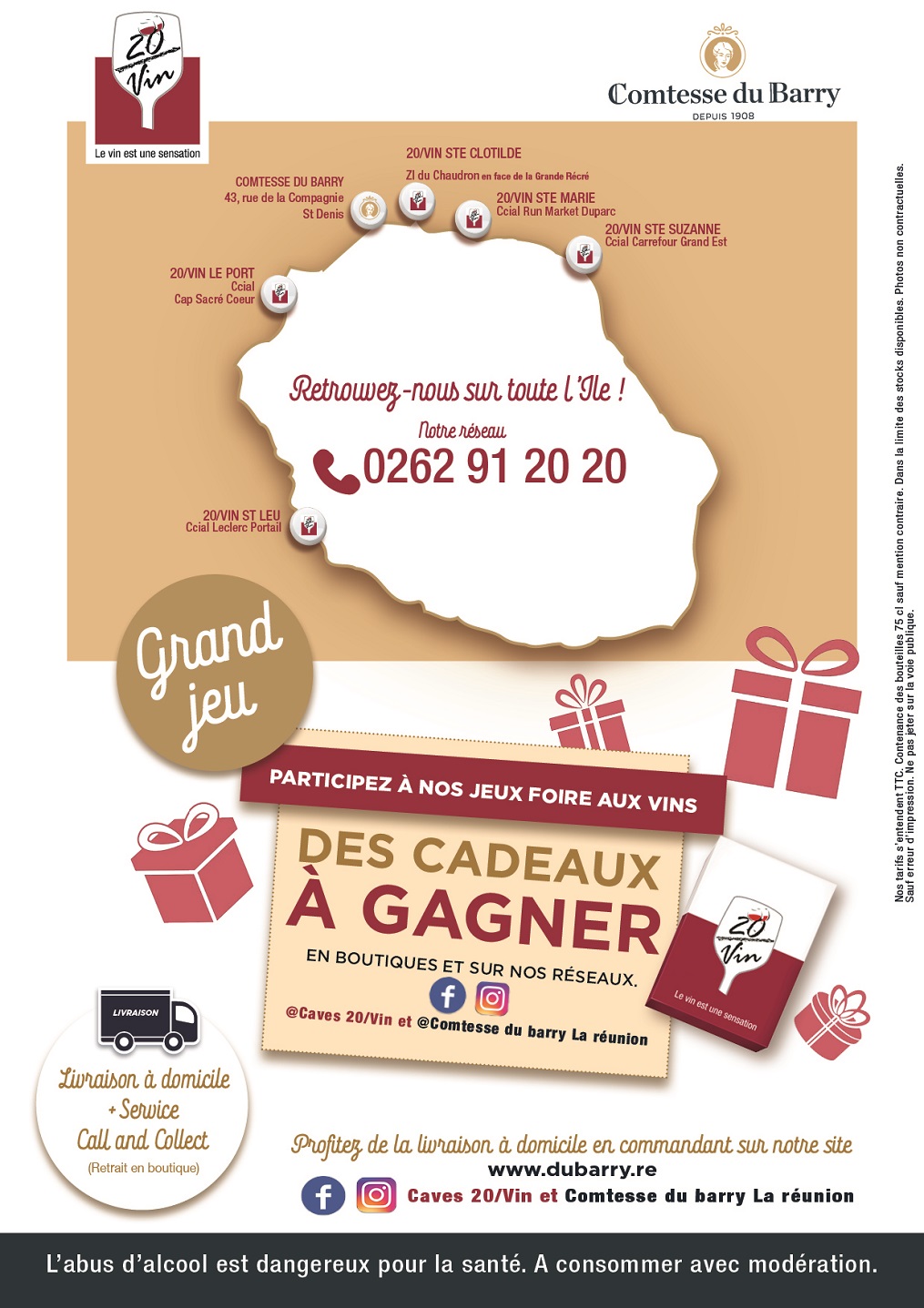 Retrouvez-nous sur toute l'île - 0262 91 20 20